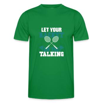 badminton federball - Männer Funktions-T-Shirt - Kelly Green - Vorne - AI Model Male 178 dark (178cm)