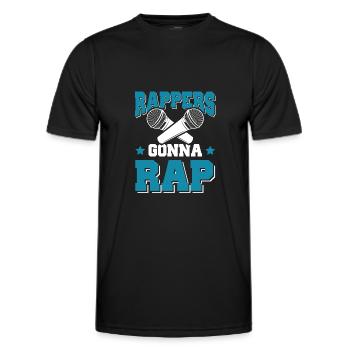 Rappers Rap - Men's Functional T-Shirt - black - Front - AI Model Male 178 dark (178cm)