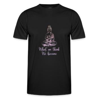 Colorful Buddha Inspiring Buddhism - Men's Functional T-Shirt - black - Front - AI Model Male 178 dark (178cm)