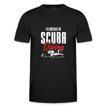 scuba tauchen - Männer Funktions-T-Shirt - Schwarz - Vorne - AI Model Male 178 dark (178cm)