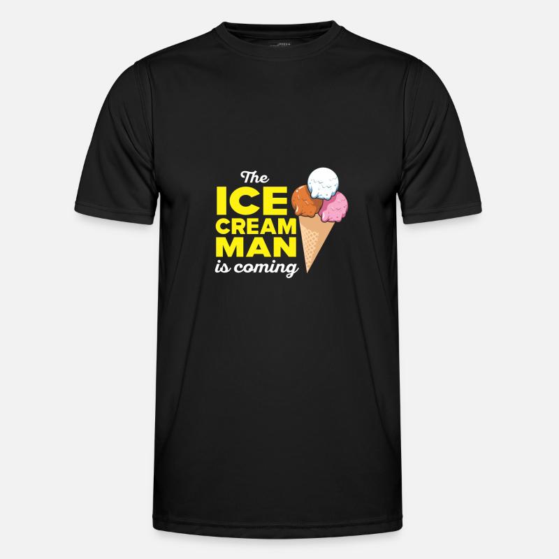 Eiswagen Eismann Eisverkäufer Eisdiele Eis Truck Männer Funktions-T-Shirt