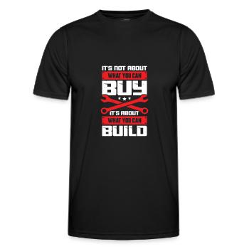 Tuner Tuner voiture de course moto mécanicien cadeau - T-shirt sport Homme - noir - Devant - AI Model Male 178 dark (178cm)