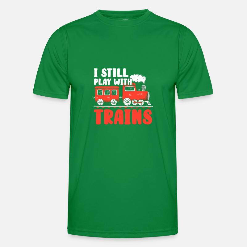 Train Trains Jouer Chemin De Fer Modèle Train Train Modèle T-shirt sport Homme