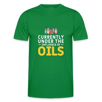 Essential Oils Essential Oils Naturopath Oil - Men's Functional T-Shirt - kelly green - Front - AI Model Male 178 dark (178cm)