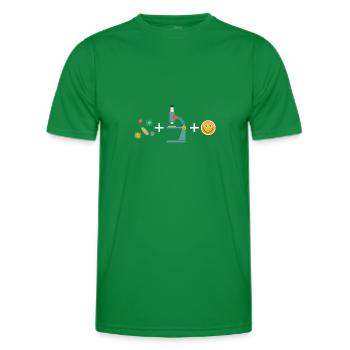 Microbiology Biology Student Biologist Laboratory - Men's Functional T-Shirt - kelly green - Front - AI Model Male 178 dark (178cm)