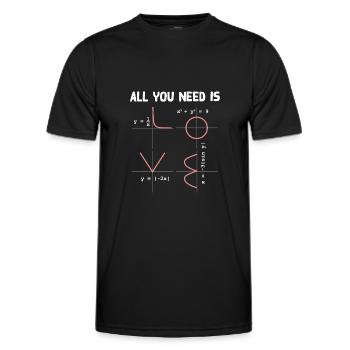 Maths Professeur Mathe maths Matheduceur Mathématiques - T-shirt sport Homme - noir - Devant - AI Model Male 178 dark (178cm)