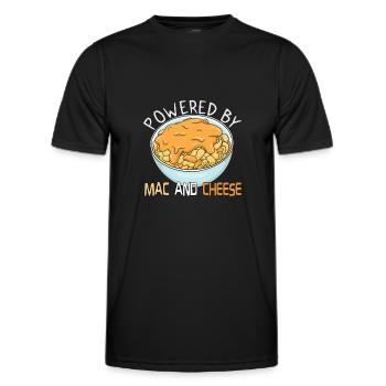 MAC AND CHEESE GIFT : powered by Mac and Cheese - Männer Funktions-T-Shirt - Schwarz - Vorne - AI Model Male 178 dark (178cm)