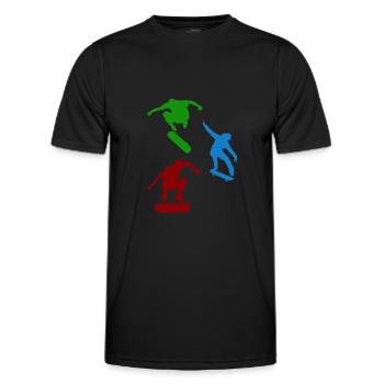 Skate skater - T-shirt sport Homme - noir - Devant - AI Model Male 178 dark (178cm)