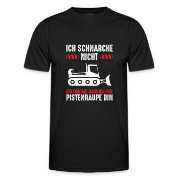 Ich schnarche nicht ich Pistenraupe - Männer Funktions-T-Shirt - Schwarz - Vorne - AI Model Male 178 dark (178cm)