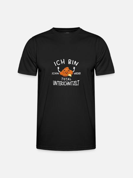 Bin schon wieder total unterschnitzelt Schnitzel - Männer Funktions-T-Shirt - Schwarz