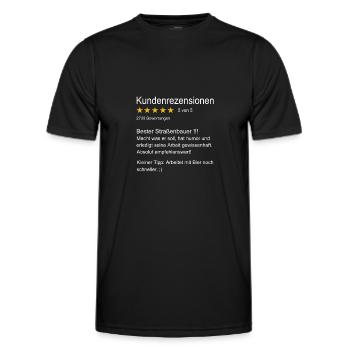 Straßenbauer Zunft - Straßenbauer - Männer Funktions-T-Shirt - Schwarz - Vorne - AI Model Male 178 dark (178cm)