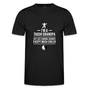 Taichi Opa Großvater Tai chi Taiji Aikido Kämpfer - T-shirt sport Homme - noir - Devant - AI Model Male 178 dark (178cm)
