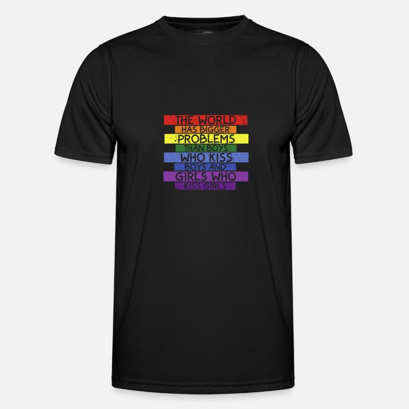 the world has bigger problems - ANTI LGBT Men's Functional T-Shirt