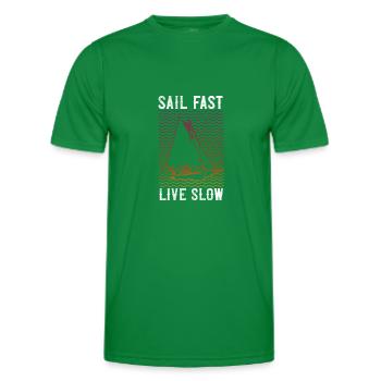 Sailing Sail Fast Live Slow - T-shirt sport Homme - vert - Devant - AI Model Male 178 dark (178cm)