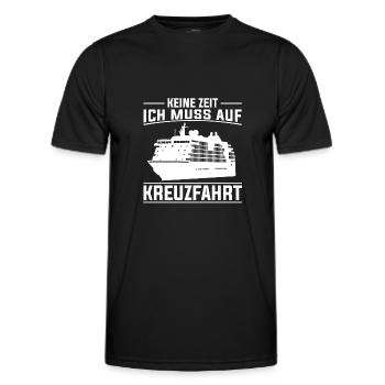 Schiffsreise Kreuzfahrer Schifffahrt Schiff Kreuzf - Männer Funktions-T-Shirt - Schwarz - Vorne - AI Model Male 178 dark (178cm)