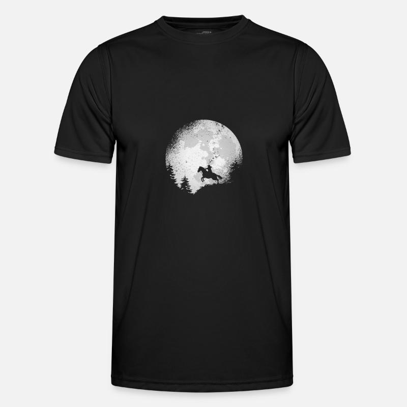 Pferd - Männer Funktions-T-Shirt - Schwarz