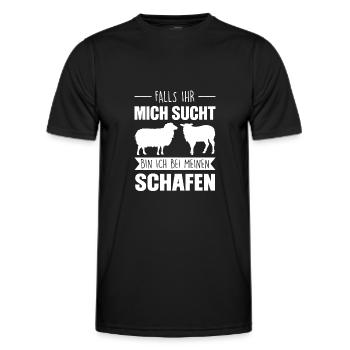 Schafe Schaf Schäfer Geschenk - Männer Funktions-T-Shirt - Schwarz - Vorne - AI Model Male 178 dark (178cm)