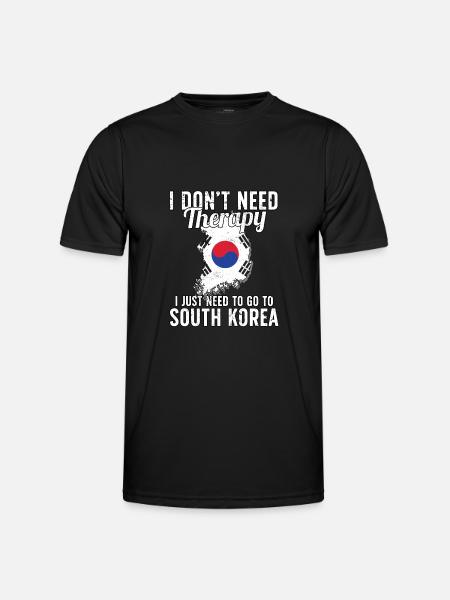 Zuid-Korea vlag I Zuid-Koreaanse souvenirs - Functioneel T-shirt voor mannen - zwart