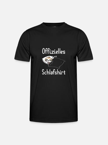 Schlafmütze Schlaf Pyjama Chill Faultier Schlaf - Männer Funktions-T-Shirt - Schwarz