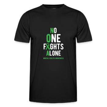 Mental health, Mental health - Men's Functional T-Shirt - black - Front - AI Model Male 178 dark (178cm)