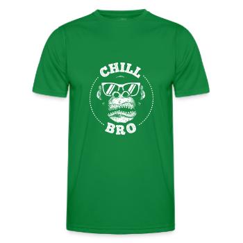 Chill Bro - Cooler Affe mit Sonnebrille Geschenkid - Männer Funktions-T-Shirt - Kelly Green - Vorne - AI Model Male 178 dark (178cm)