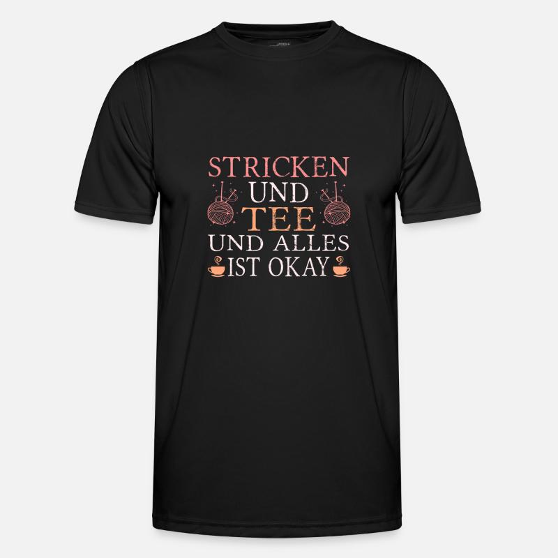 Stricken und Tee Männer Funktions-T-Shirt