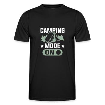 camping mode - Männer Funktions-T-Shirt - Schwarz - Vorne - AI Model Male 178 dark (178cm)