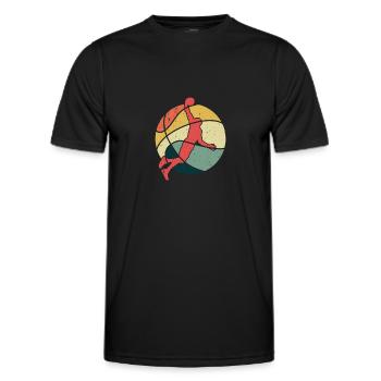 Basket-ball basket-ball joueur de basket-ball cadeau - T-shirt sport Homme - noir - Devant - AI Model Male 178 dark (178cm)