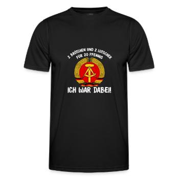 DDR Kindheit Ossi Ostdeutschland - Männer Funktions-T-Shirt - Schwarz - Vorne - AI Model Male 178 dark (178cm)