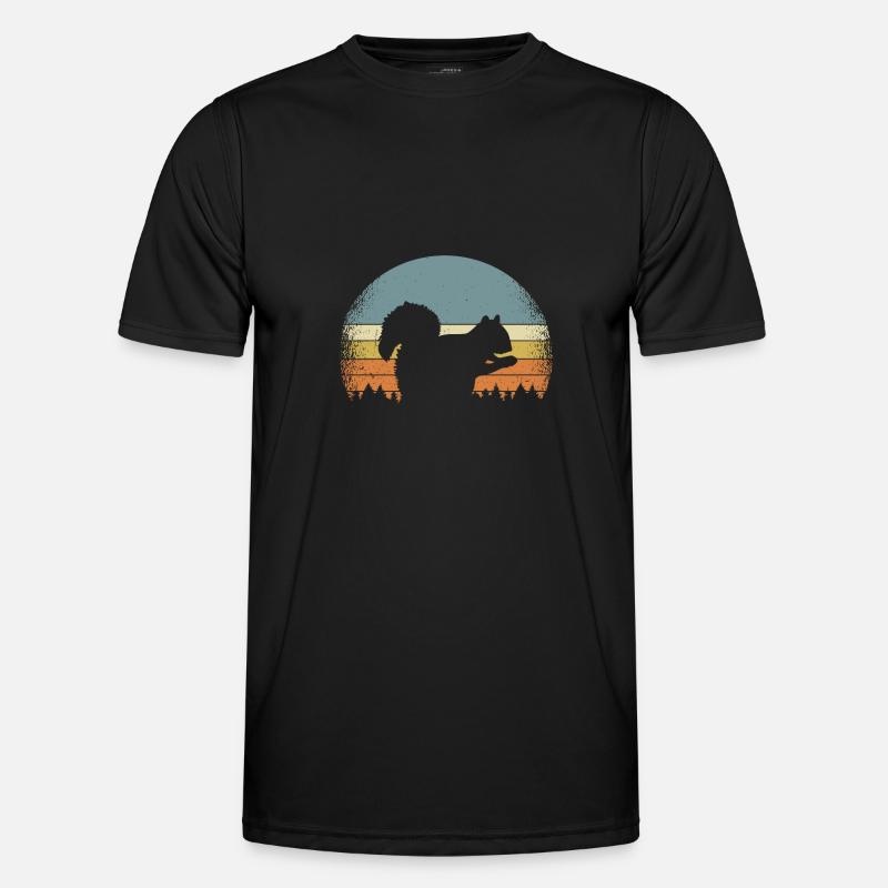 Eichhörnchen Nagetiere Streifenhörnchen - Männer Funktions-T-Shirt - Schwarz