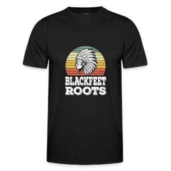 Blackfeet Tribe Native American Indian Indianer - Männer Funktions-T-Shirt - Schwarz - Vorne - AI Model Male 178 dark (178cm)