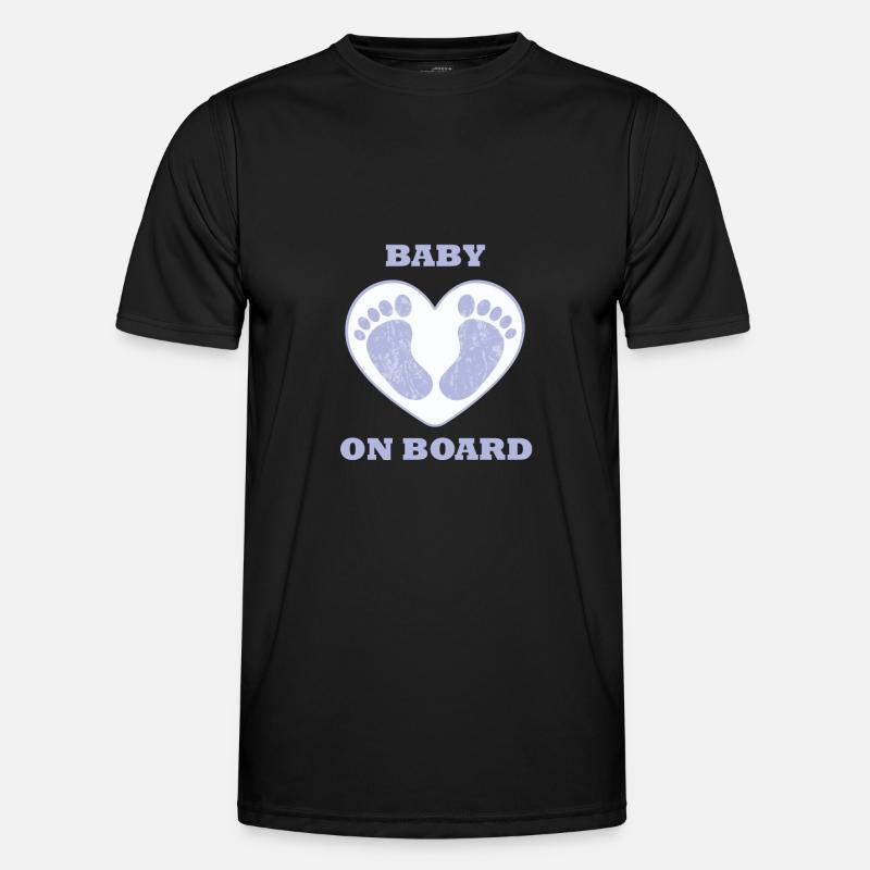 Bébé Pieds bébé Bébé Parents Bébé sur conseil Enceinte T-shirt sport Homme