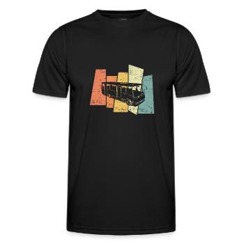 Retro Bus Driver Profession Transporter Bus - Men's Functional T-Shirt - black - Front - AI Model Male 178 dark (178cm)