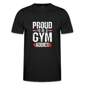 gym - T-shirt sport Homme - noir - Devant - AI Model Male 178 dark (178cm)