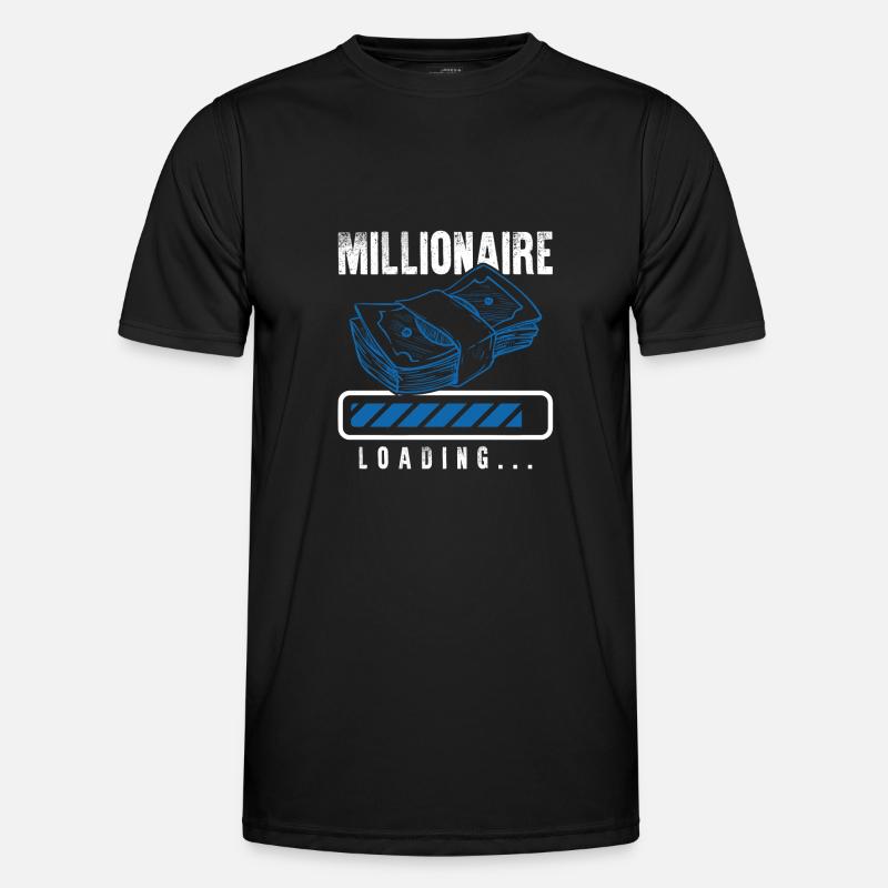 millionär loading - Männer Funktions-T-Shirt - Schwarz