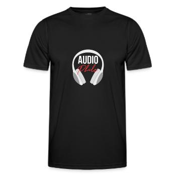 Audiophile Audio Music Analog Headhöhrer Gift - Men's Functional T-Shirt - black - Front - AI Model Male 178 dark (178cm)