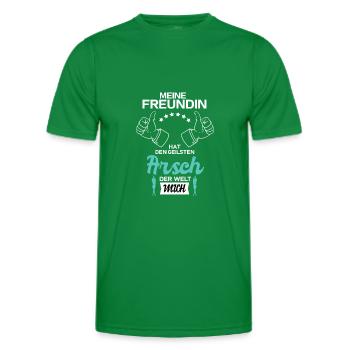 Freundin Hat Den Geilsten Arsch der Welt Mich - Männer Funktions-T-Shirt - Kelly Green - Vorne - AI Model Male 178 dark (178cm)