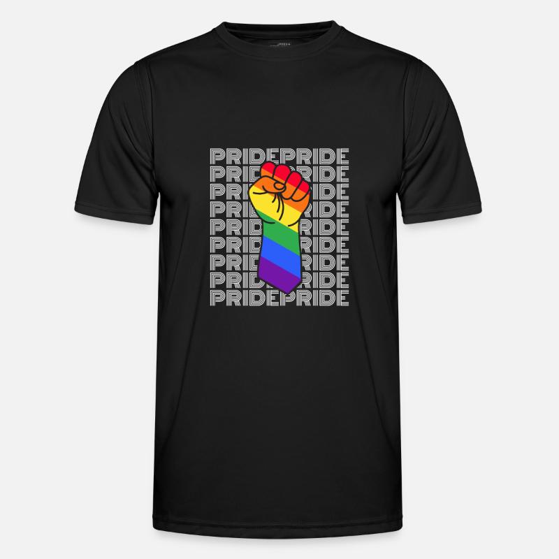 Pride LGBT Spruch Geschenk Rechte Queer - Männer Funktions-T-Shirt - Schwarz