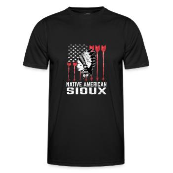 Sioux Tribe Native American Indian Indianer - T-shirt sport Homme - noir - Devant - AI Model Male 178 dark (178cm)