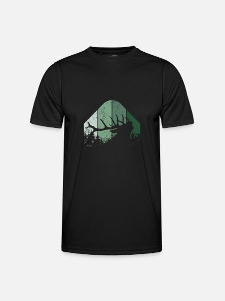 Deer forester hunter - Men's Functional T-Shirt - black