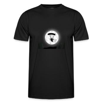 Paramotor Paramotor Air Sports Parachute Sports Parachute - Men's Functional T-Shirt - black - Front - AI Model Male 178 dark (178cm)