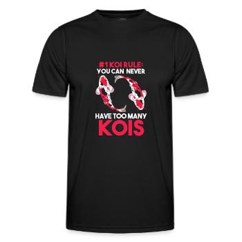 Kois Koi Koi poisson cadeau - T-shirt sport Homme - noir - Devant - AI Model Male 178 dark (178cm)