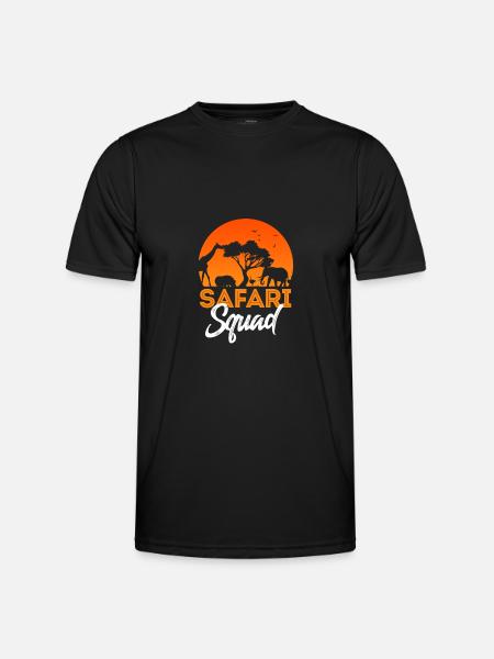 Safari - Männer Funktions-T-Shirt - Schwarz