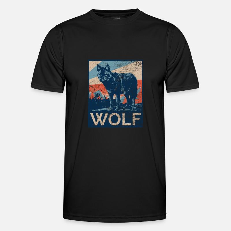 Wölfe Wolf Wölfin Werwolf Männer Funktions-T-Shirt