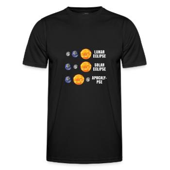 Éclipse de lune Apocalypse - T-shirt sport Homme - noir - Devant - AI Model Male 178 dark (178cm)
