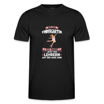Schulkind Ballerina Schulanfänger Geschenk - Männer Funktions-T-Shirt - Schwarz - Vorne - AI Model Male 178 dark (178cm)