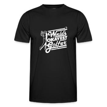 Golf Golfer Golfer Golfer Golf Course - Men's Functional T-Shirt - black - Front - AI Model Male 178 dark (178cm)
