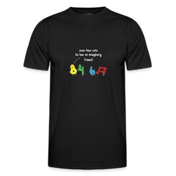 How Cute He Has An Imaginary Friend Mathematics - Men's Functional T-Shirt - black - Front - AI Model Male 178 dark (178cm)