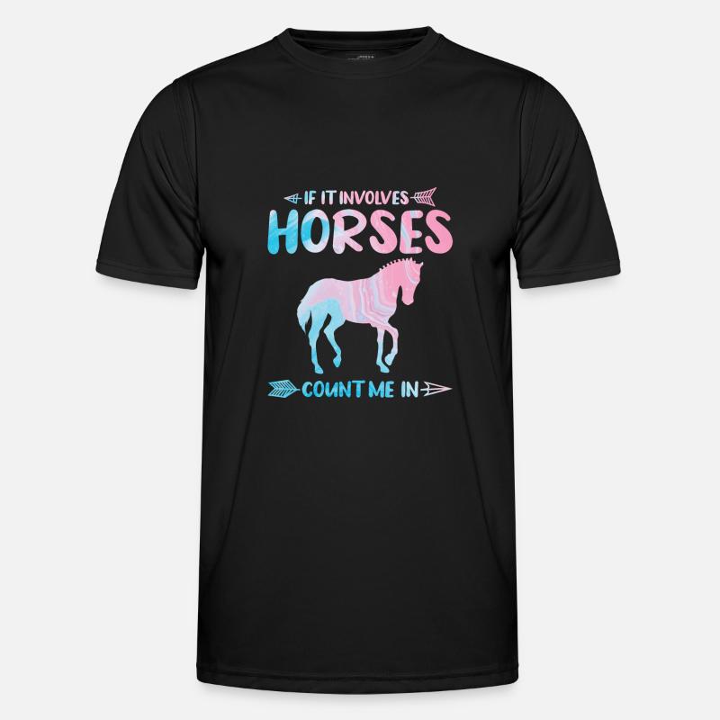 Heste Heste Gave - Funktionsshirt til herrer - sort