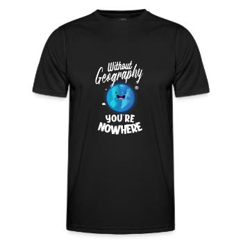 Geography Geoscience Geography Teacher - Men's Functional T-Shirt - black - Front - AI Model Male 178 dark (178cm)